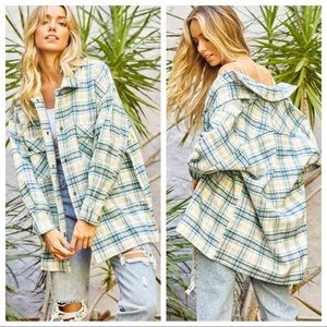 Retro Chic Plaid Jacket With Fur Sherpa Inside